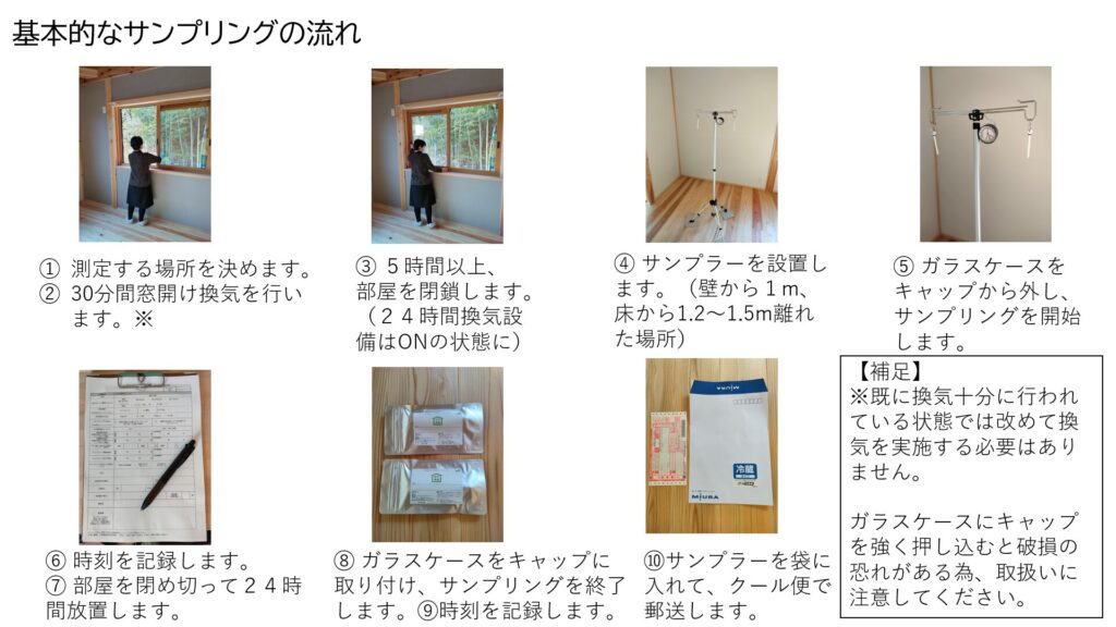空気の見える化エアみる法サンプリングの手順