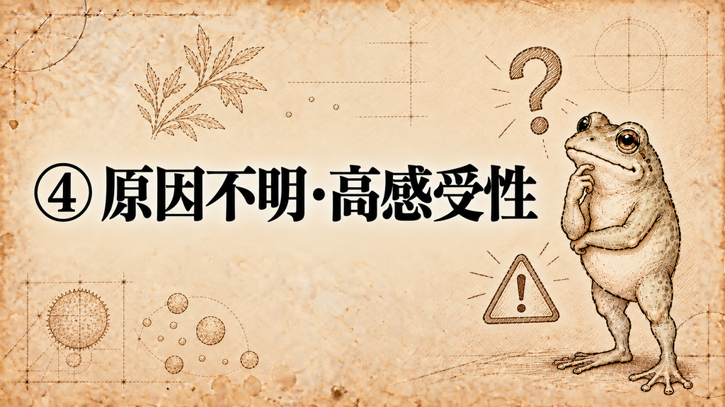 原因不明・化学物質過敏症・高感受性では製品を先に決めない